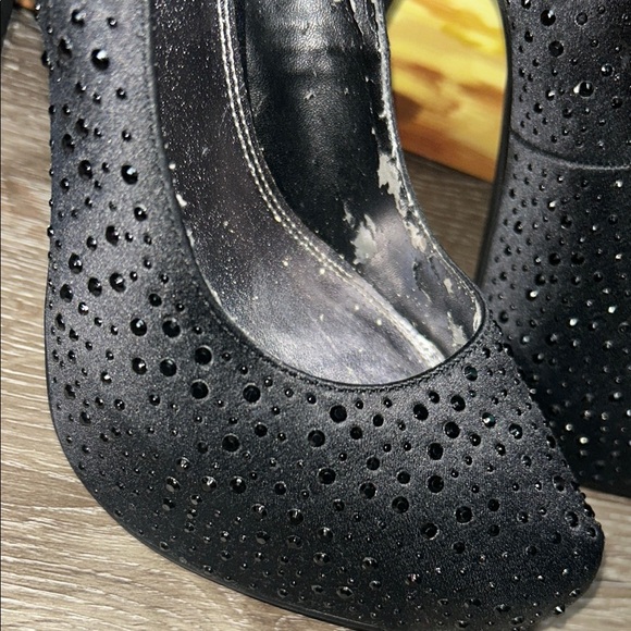 Bakers Black Glitter Platform Heels - Picture 4 of 12